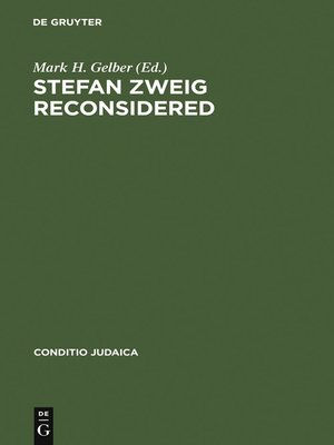 cover image of Stefan Zweig Reconsidered